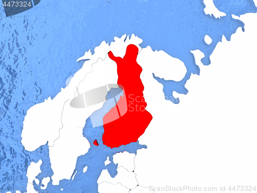 Image of Finland on globe