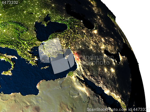 Image of Lebanon from space