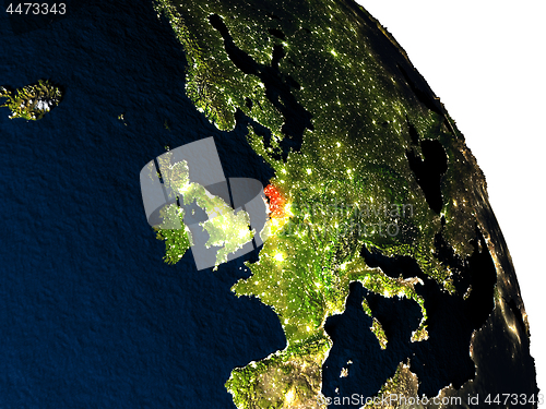 Image of Netherlands from space