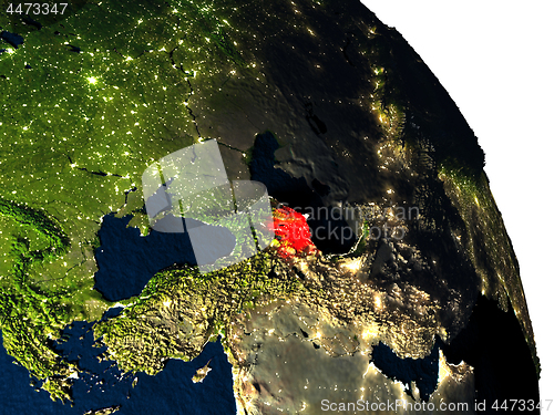 Image of Azerbaijan from space