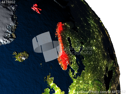 Image of Norway from space