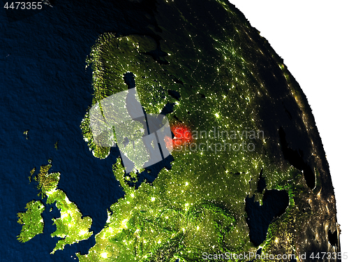 Image of Latvia from space