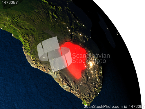 Image of Botswana from space