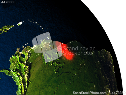 Image of Guyana from space