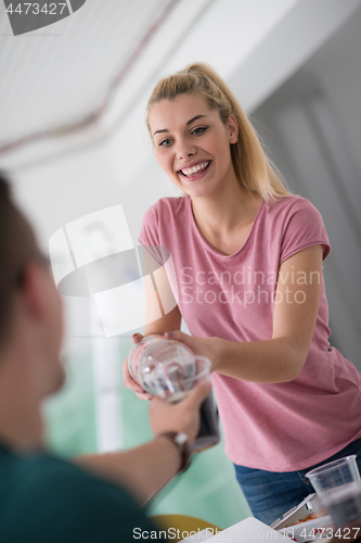 Image of couple have a lunch break