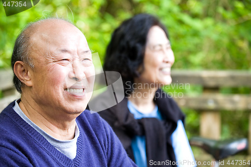 Image of Happy senior asian couple