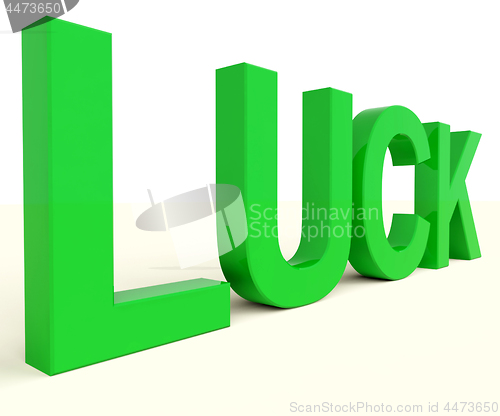 Image of Luck Word Representing Risk Fortune And Chance