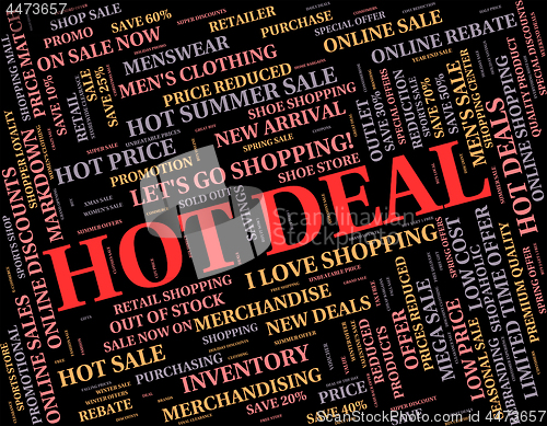 Image of Hot Deal Means Best Price And Bargains