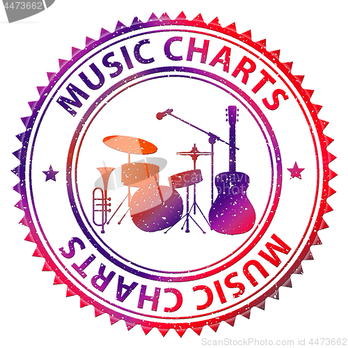 Image of Music Charts Represents Best Seller And Acoustic
