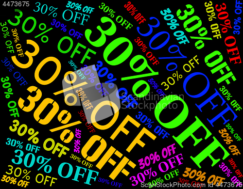 Image of Thirty Percent Off Shows Words Promo And Save