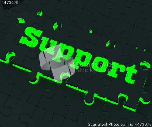 Image of Support Puzzle Shows Customer Support