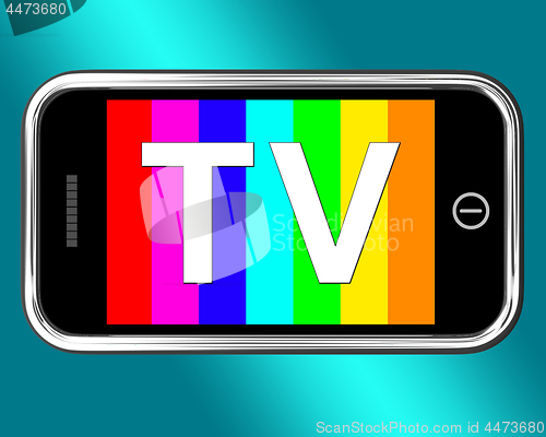 Image of Mobile Digital Television On Smartphone