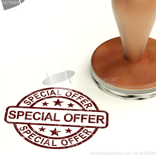 Image of Special Offer Stamp Showing Discount Bargain Product