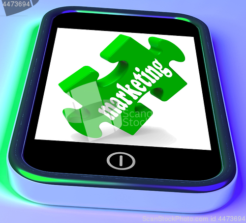 Image of Marketing On Smartphone Showing Mobile Marketing