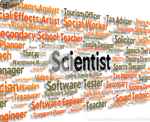 Image of Scientist Job Shows Occupation Work And Position