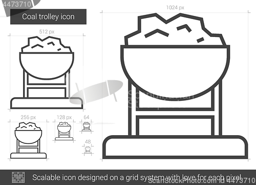 Image of Coal trolley line icon.