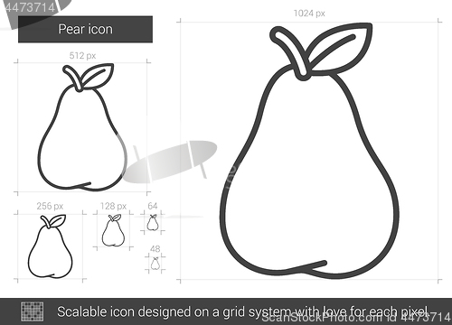 Image of Pear line icon.