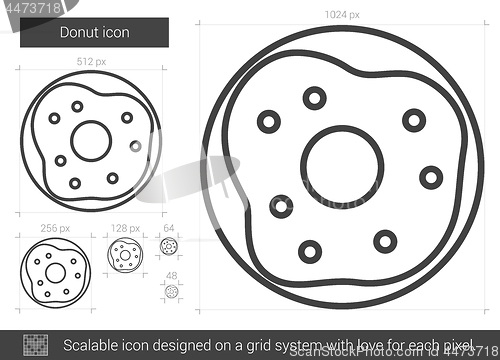 Image of Donut line icon.