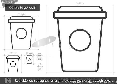 Image of Coffee to go line icon.