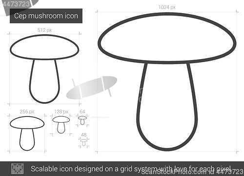 Image of Cep mushroom line icon.