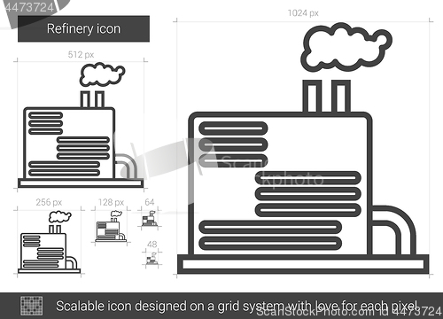 Image of Refinery line icon.