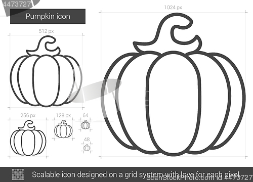 Image of Pumpkin line icon.