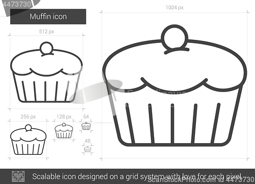 Image of Muffin line icon.