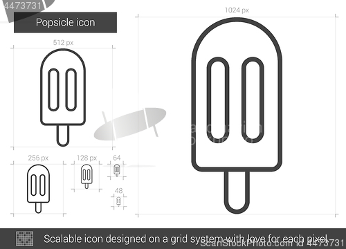 Image of Popsicle line icon.