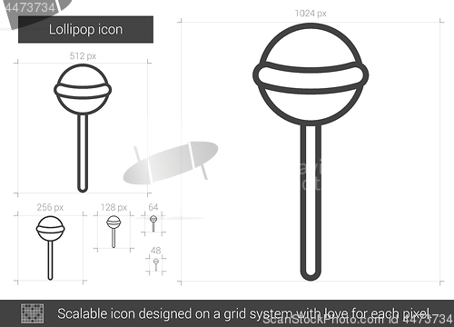 Image of Lollipop line icon.