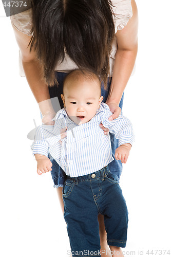 Image of Asian mother and baby