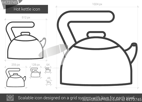 Image of Hot kettle line icon.