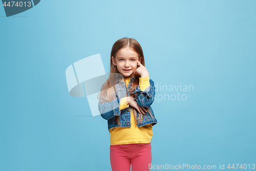 Image of Young serious thoughtful teen girl. Doubt concept.