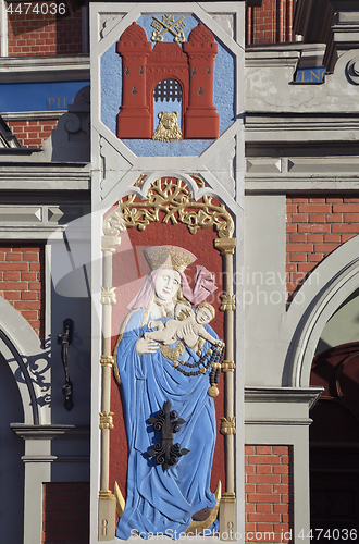 Image of Bas-relief on the House of the Blackheads in Riga