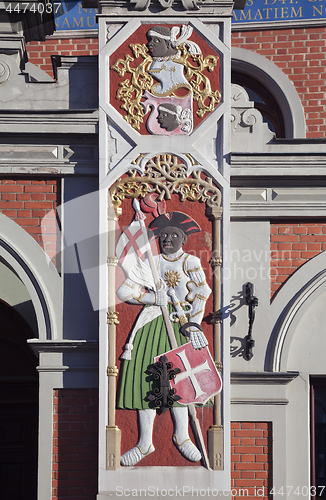 Image of Bas-relief on the House of the Blackheads in Riga
