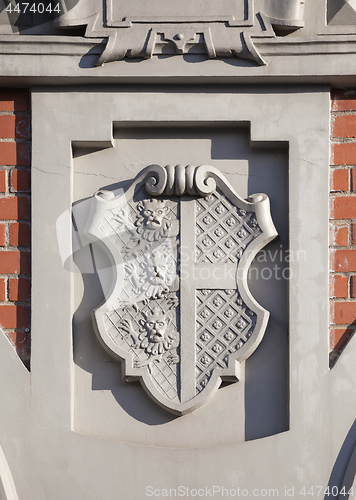 Image of Coat of arms on the front of the House of the Blackheads in Riga