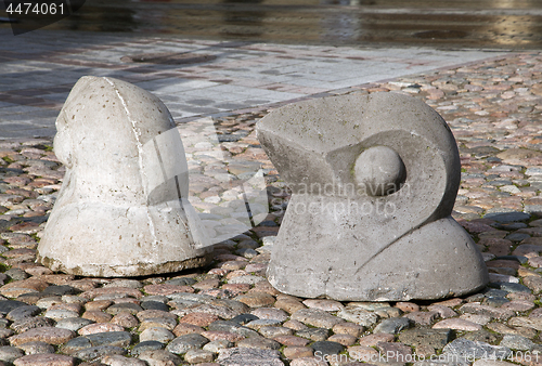 Image of Road limiters in the shape of birds, Tartu