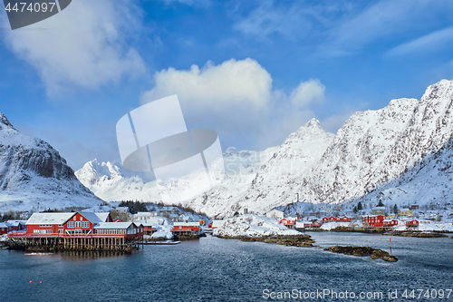 Image of \"A\" village on Lofoten Islands, Norway