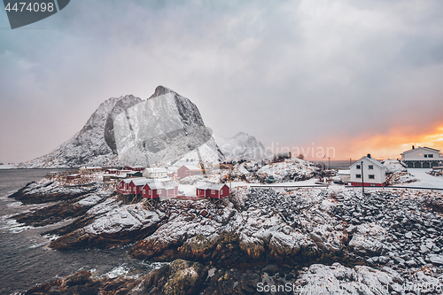 Image of Hamnoy fishing village on Lofoten Islands, Norway