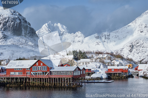 Image of \"A\" village on Lofoten Islands, Norway