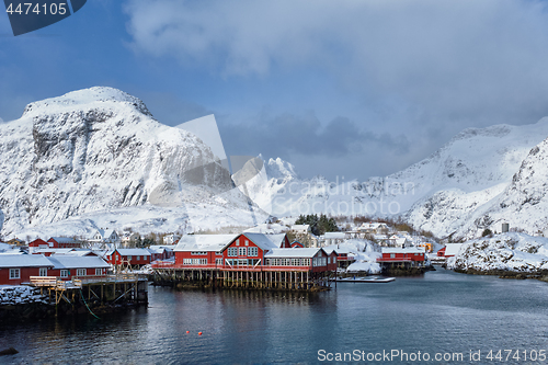 Image of \"A\" village on Lofoten Islands, Norway