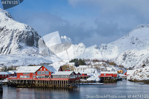 Image of \"A\" village on Lofoten Islands, Norway