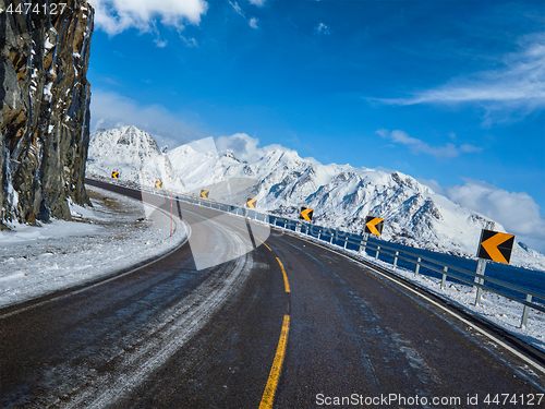 Image of Road in Norway in winter