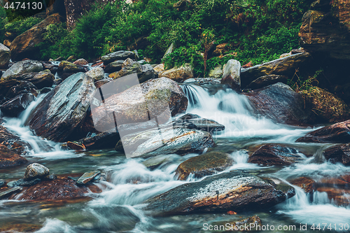 Image of Bhagsu waterfall. Bhagsu, Himachal Pradesh, India