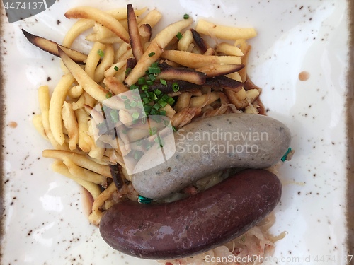 Image of German blood and liver sausages