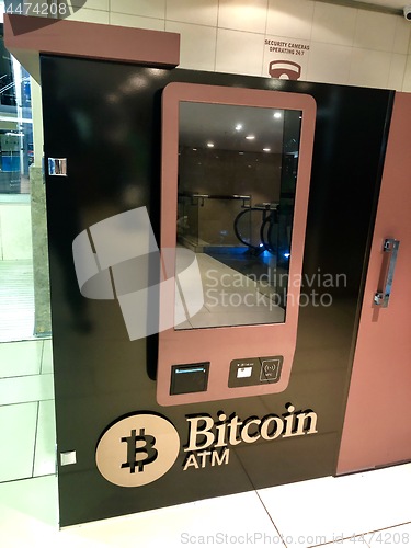 Image of Bitcoin ATM in shopping mall in Johannesburg, South Africa