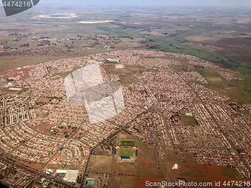 Image of Approaching Johannesburg in South Africa by plane