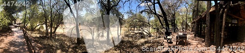 Image of Panorama of a safari lodge at a wildlife reserve