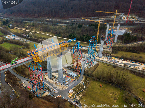 Image of New railway bridge construction - Stuttgart 21, Aichelberg