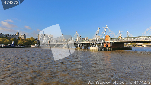 Image of Hungerford and Golden Jubilee Bridges