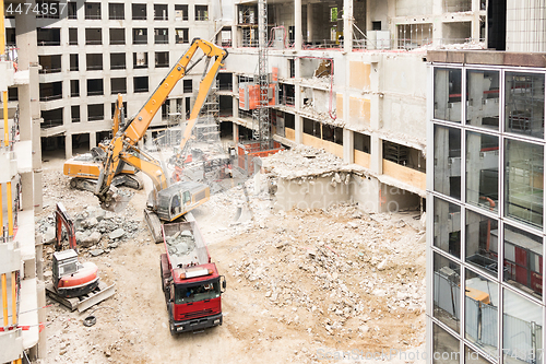 Image of Demolition site of a building